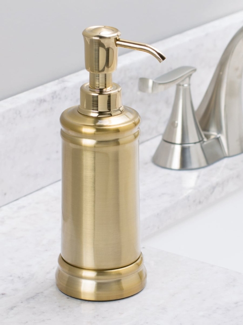 

INTERDESIGN Gold-Toned Solid Steel Soap Dispenser