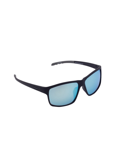 

Reebok Unisex UV Protected Square Sunglasses RBK AF24 BLK MIR APC, Blue