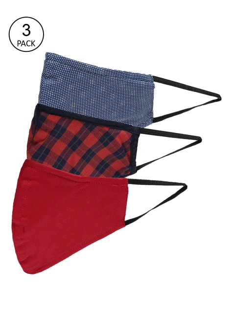 

Bene Kleed Unisex Pack of 3 5-Ply Reusable Protective Outdoor Masks, Red