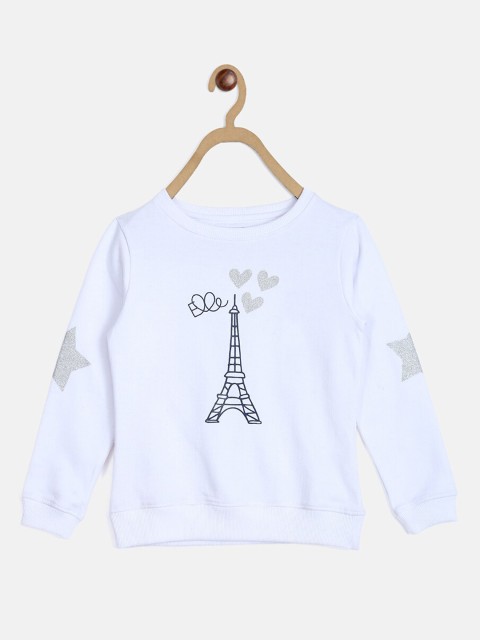 

ELLE Girls White Printed Sweatshirt