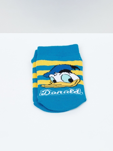 

max Boys Blue & Yellow Patterned Ankle-Length Socks