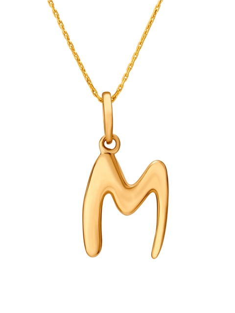 

Mia by Tanishq Letter Perfect 'M' Gold Pendant