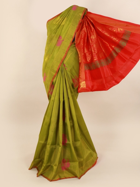 

Pothys Green Woven Design Pure Silk Saree