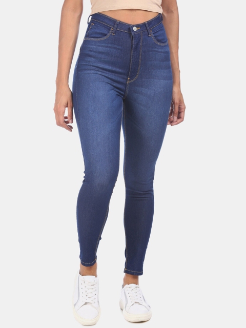 

Flying Machine Women Blue Super Skinny Fit High Waist Jeans