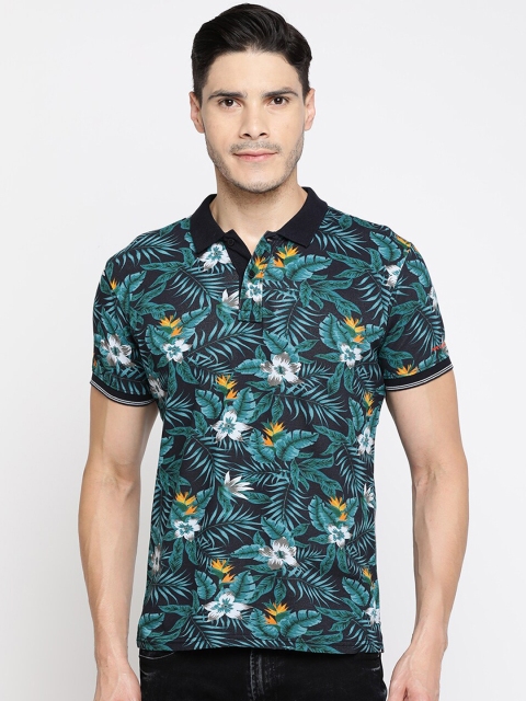 

Pepe Jeans Men Green Printed Polo Collar T-shirt