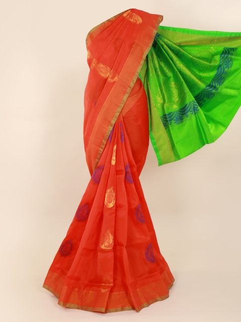 

Pothys Orange Woven Design Saree