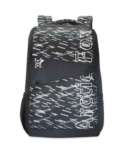 

Arctic Fox Unisex Black & Grey Brand Logo Backpack