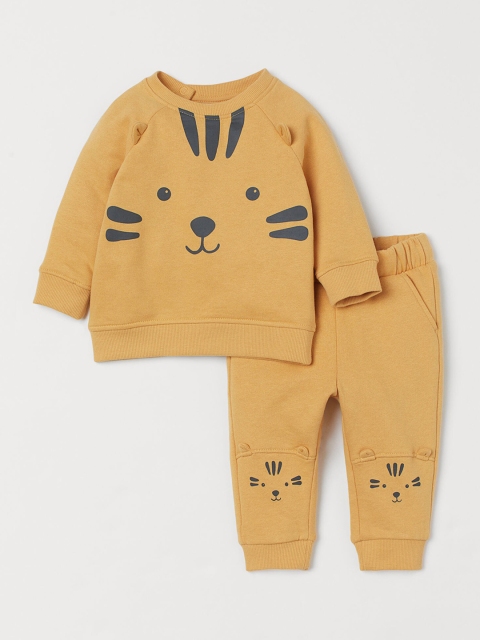 

H&M Women Yellow Printed Clothing Set