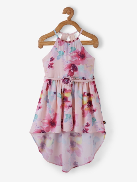 

VITAMINS Girls Pink Printed A-Line Dress