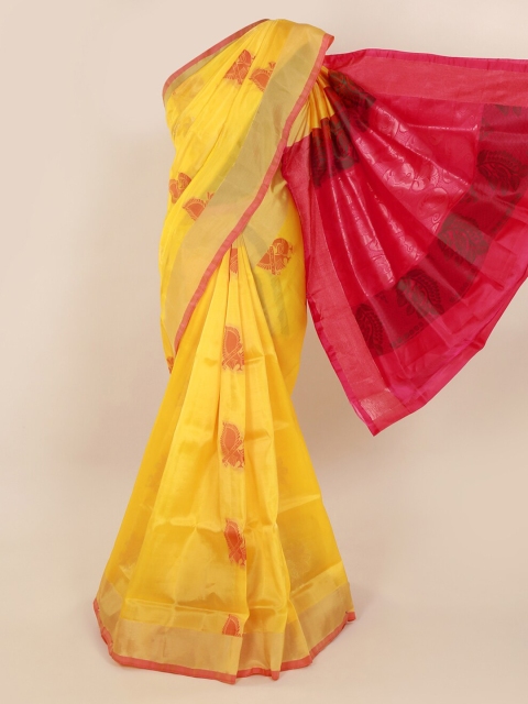 

Pothys Yellow Striped Saree