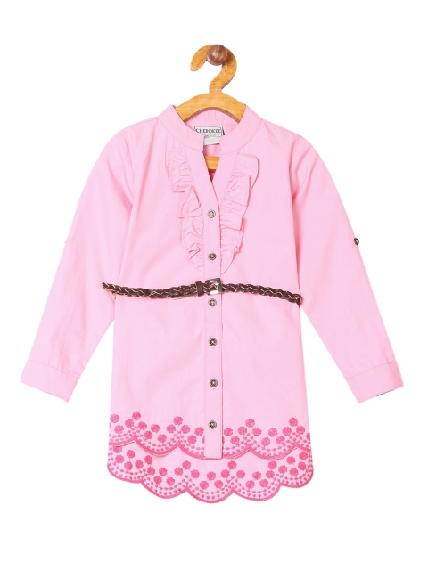 

Cherokee Girls Pink Embroidered Tunic