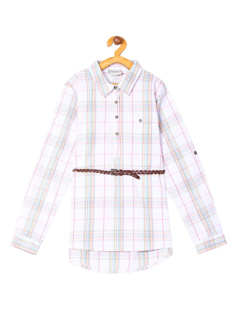 

Cherokee Girls White Checked Tunic