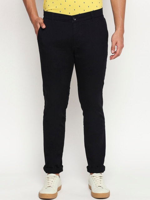 

Basics Men Black Tapered Fit Solid Regular Trousers