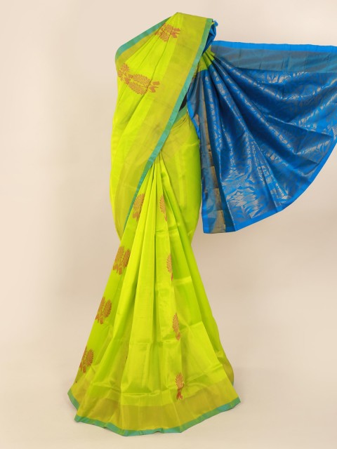 

Pothys Green Woven Design Pure Silk Saree