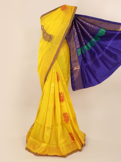 

Pothys Yellow Woven Design Pure Silk Saree