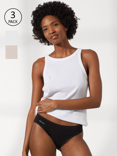 

H&M Women 3-Pack Cotton Bikini Briefs, White
