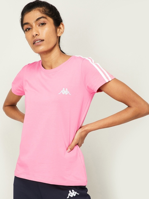 

Kappa Women Pink Solid Round Neck T-shirt