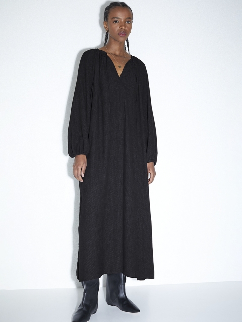 

H&M Women Black Calf-length Maxi Dress