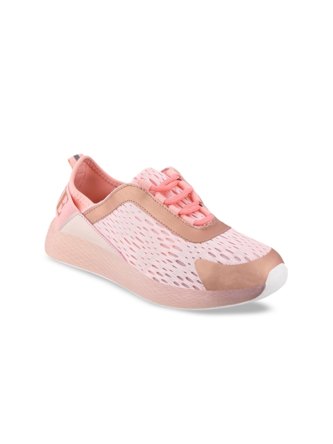 Stelatoes Women Pink Woven Design Sneakers