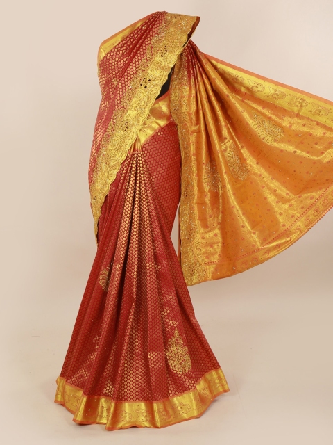 

Pothys Red Pure Silk Woven Design Kanjeevaram Saree