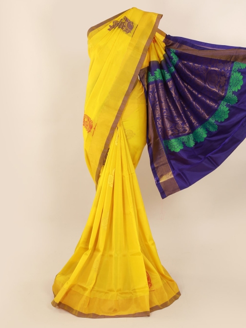 

Pothys Yellow Woven Design Pure Silk Saree