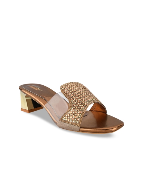 

Stelatoes Women Copper-Toned Embellished Mules