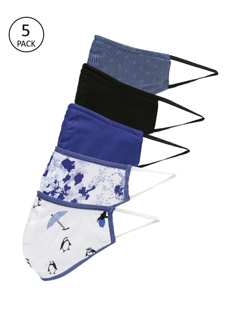 

Bene Kleed Unisex Pack Of 5 Reusable 5-Ply Protective Outdoor Masks, Blue