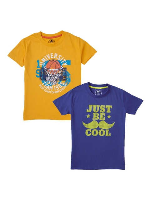 

Cub McPaws Boys Blue Printed Round Neck T-shirt