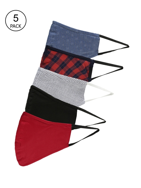 

Bene Kleed Unisex Pack of 5 Reusable 5-Ply Protective Outdoor Masks, Red