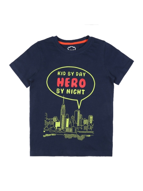 

CHALK by Pantaloons Boys Navy Blue Printed T-shirt