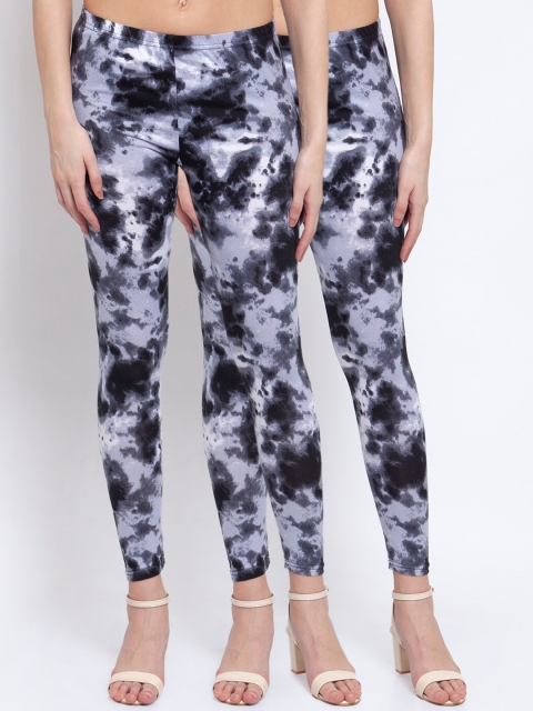 

Klotthe Women Pack of 2 Printed Ankle-Length Leggings, Multi