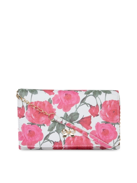 

Globus Women White & Pink Printed Envelope