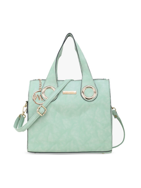 

WOMEN MARKS Green Solid Handheld Bag