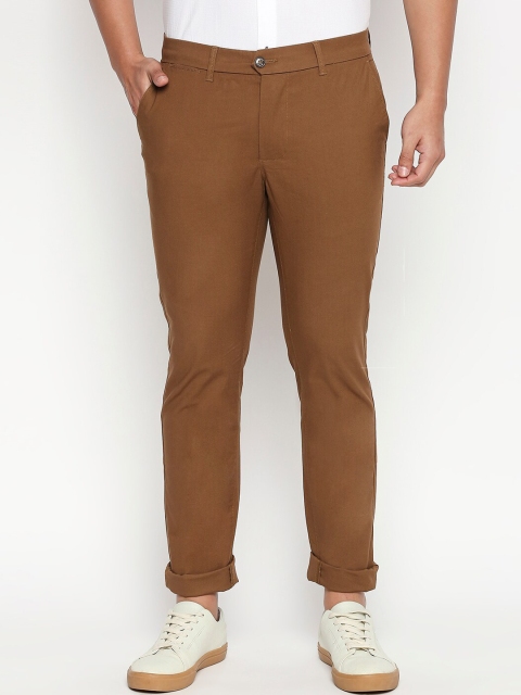 

Basics Men Brown Tapered Fit Solid Regular Trousers