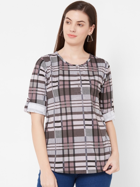 

Juliet Women Pink Checked Top