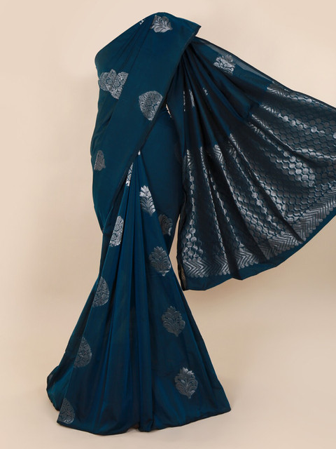 

Pothys Blue Woven Design Silk Cotton Saree
