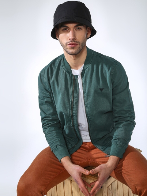 

Blue Saint Men Green Solid Lightweight Open Front Jacket