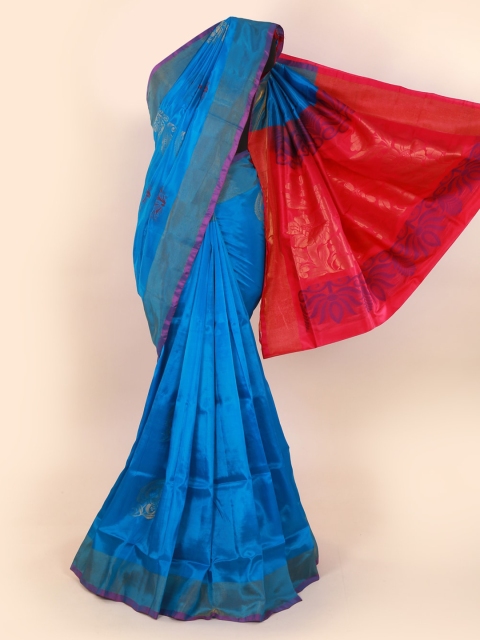 

Pothys Blue Woven Design Pure Silk Saree