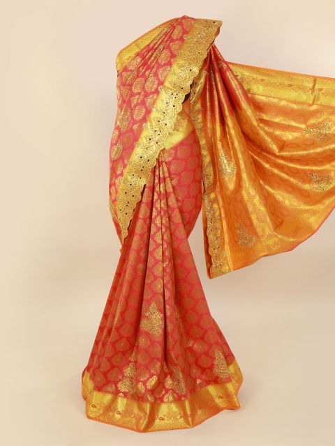 

Pothys Pink Pure Silk Woven Design Kanjeevaram Saree