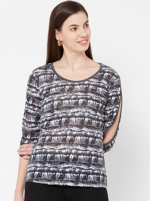 

Juliet Women Grey Printed Top