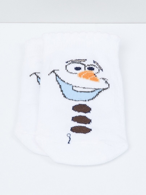 

max Boys White & Blue Patterned Ankle-Length Socks