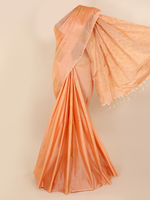 

Pothys Peach-Coloured Woven Design Silk Cotton Saree