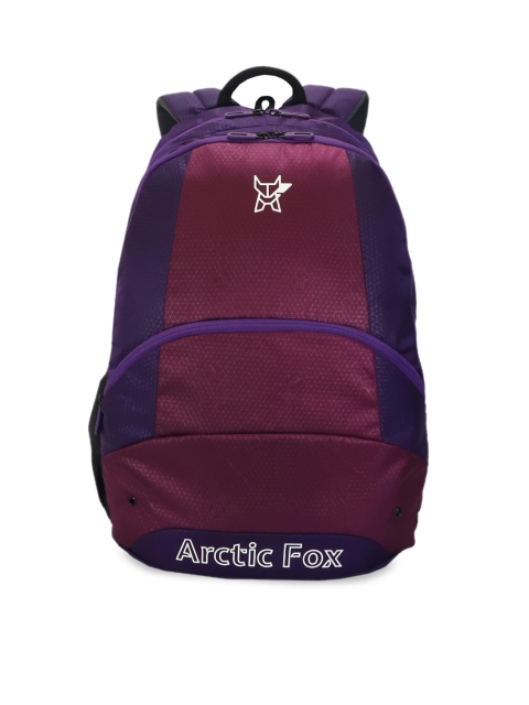 

Arctic Fox Unisex Purple & Burgundy Brand Logo Oval Petunia Backpack