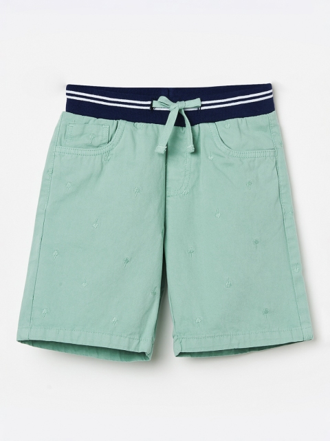 

Fame Forever by Lifestyle Boys Green Printed Slim Fit Regular Shorts