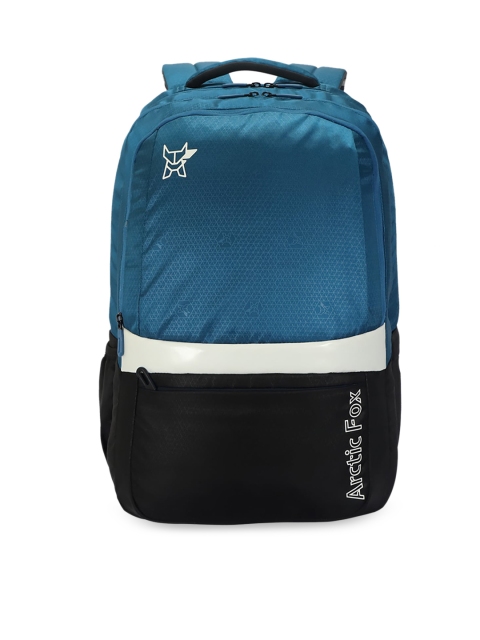 

Arctic Fox Unisex Blue & Black Colourblocked Backpack