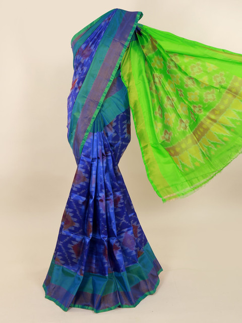 

Pothys Blue Woven Design Pure Silk Saree