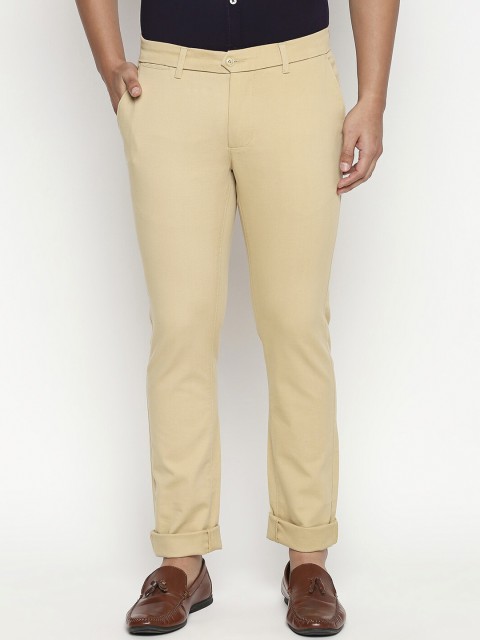 

Basics Men Beige Tapered Fit Solid Regular Trousers