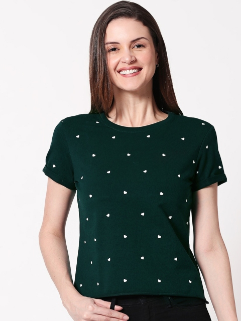 

Zeyo Women Green Printed Top
