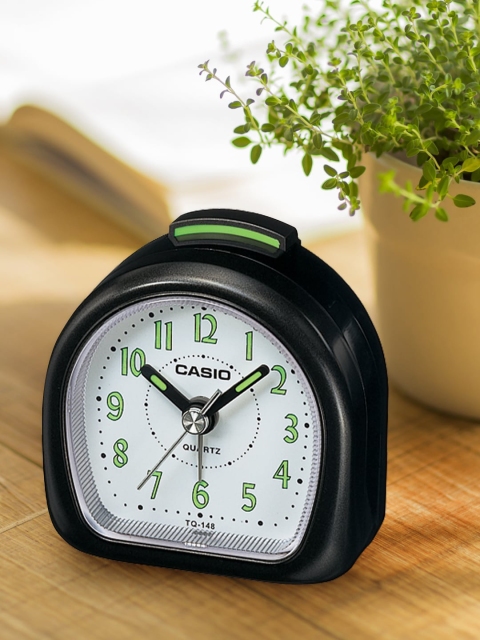 

CASIO White & Black Quirky Solid Analogue Alarm Clock
