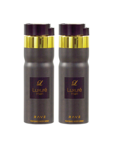 

RAVE Luxure Man Deodorant 200ml Pack of 2, Transparent